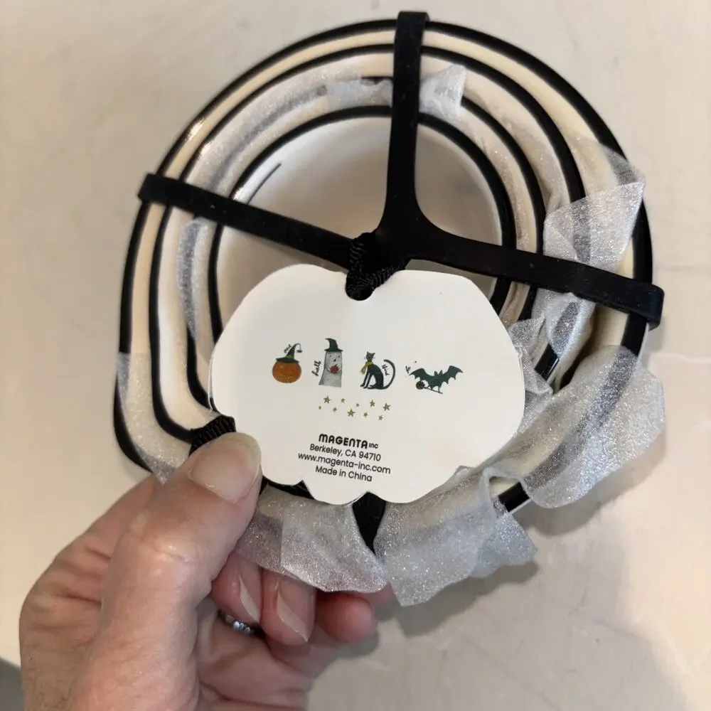 Rae Dunn Pumpkin Ghost Black Cat Bat Halloween Measuring Cups Hard to Find NEW